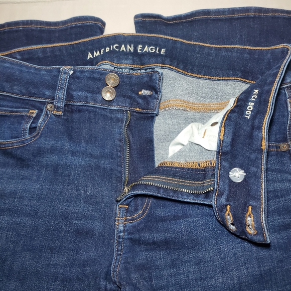 American Eagle Low Rise Kick Boot Stretch Jean Size 12 - Picture 4 of 11